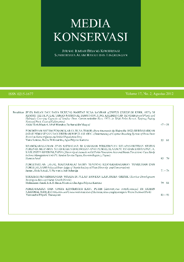 (PDF) Media Konservasi Vol. 17, No. 2 Agustus 2012 Konservasi
