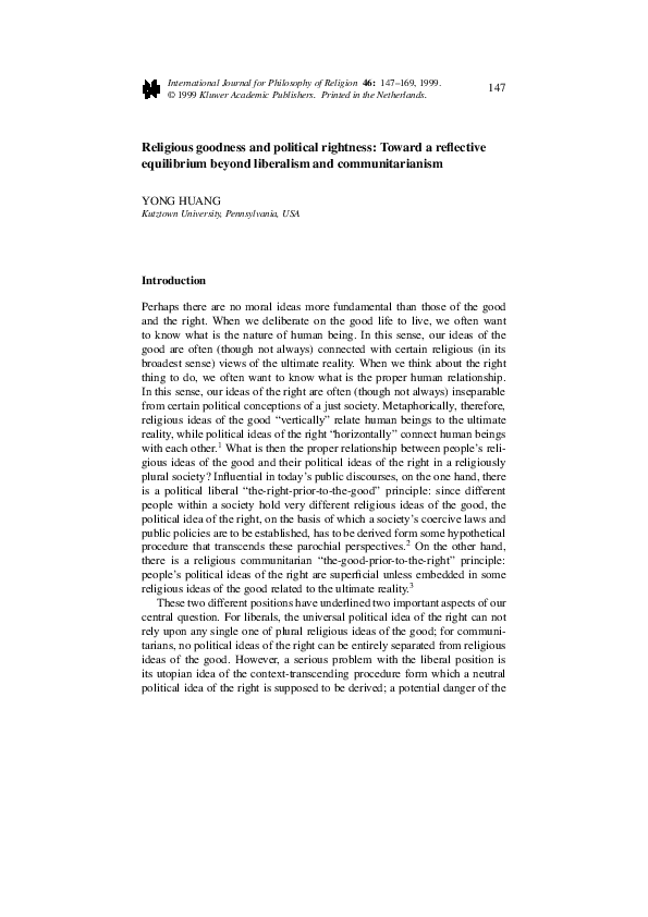 A dialectical process aims at reflective equilibrium picture
