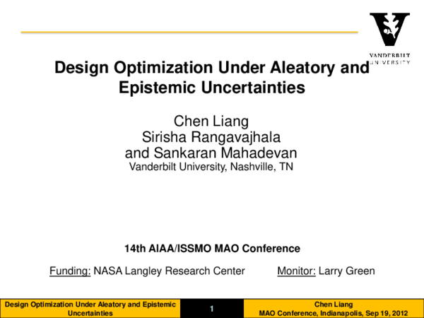 (PDF) Design Optimization under Aleatory and Epistemic Uncertainties
