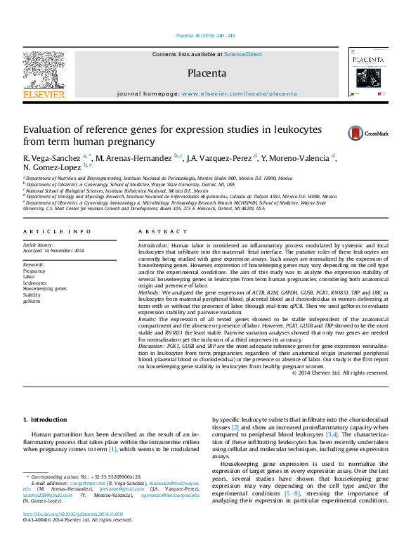 (PDF) Evaluation of reference genes for expression studies in ...