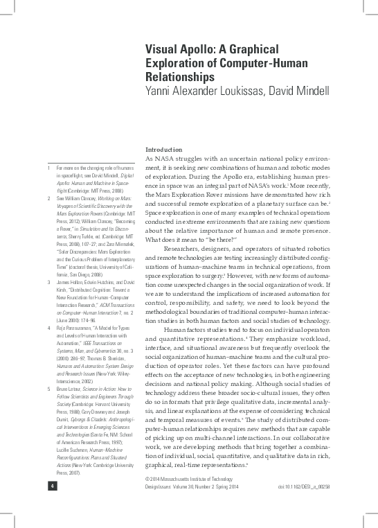 Visual Apollo: A Graphical Exploration of Computer-Human Relationships