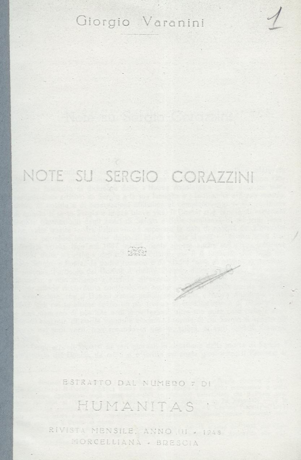 (PDF) Note su Sergio Corazzini
