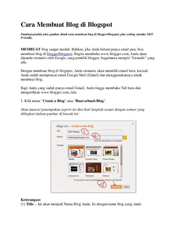 Cara Membuat Blog Pdf