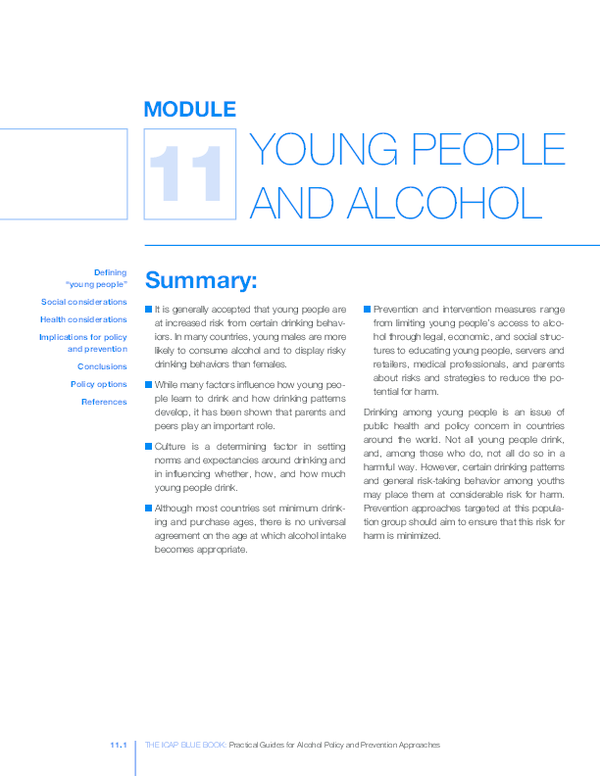 (PDF) Young people and Alcohol
