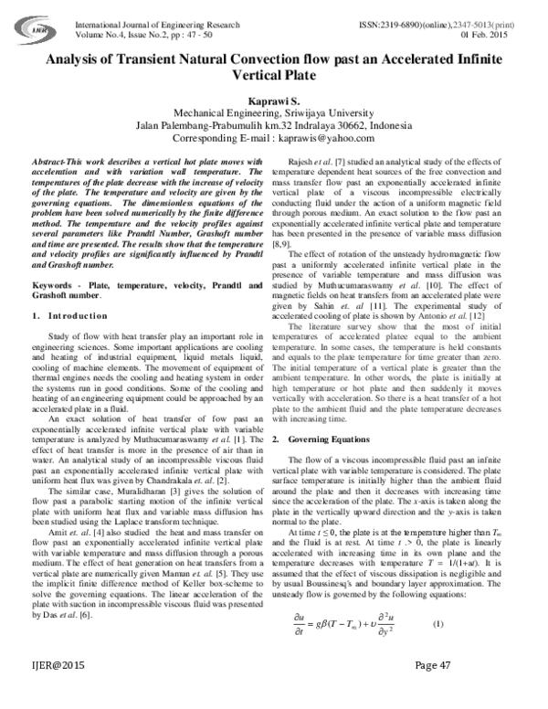 (PDF) Analysis of Transient Natural Convection flow past an Accelerated ...