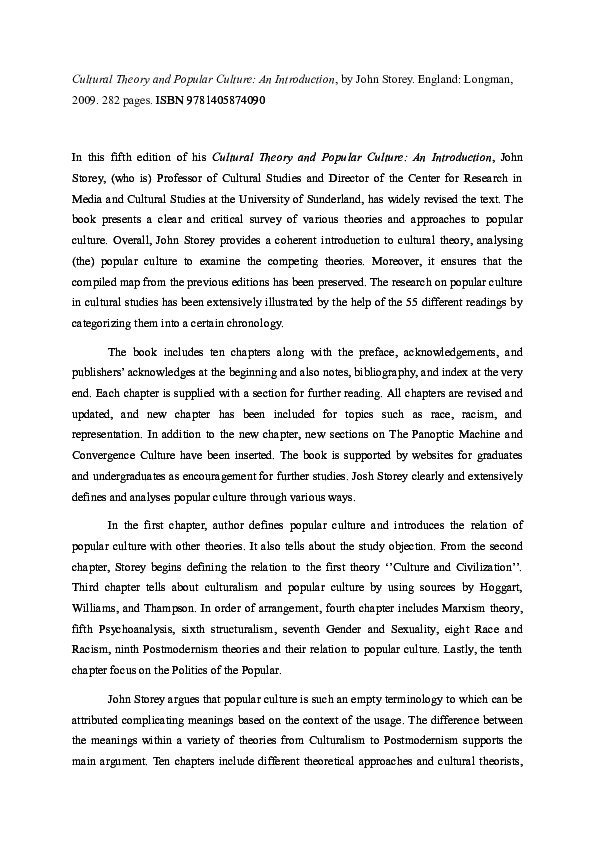 (DOC) ''Cultural Theory and Popular Culture'' Behire Mollaoğlu