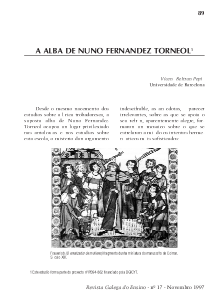 (PDF) A alba de Nuno Fernandez Torneol