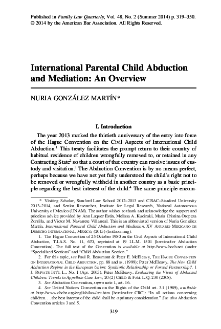 Child abduction thesis image