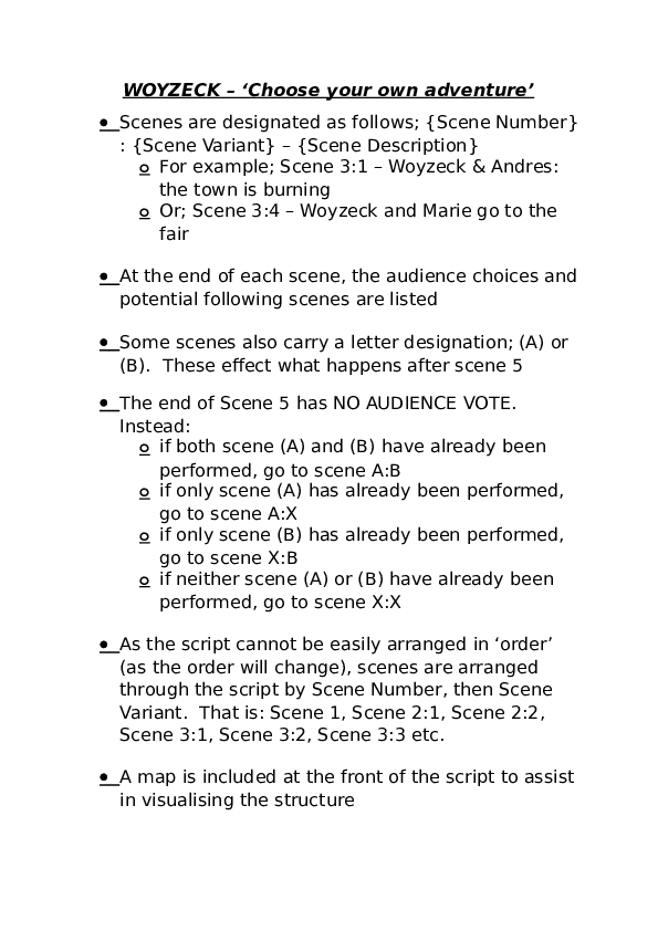 Woyzeck questions picture