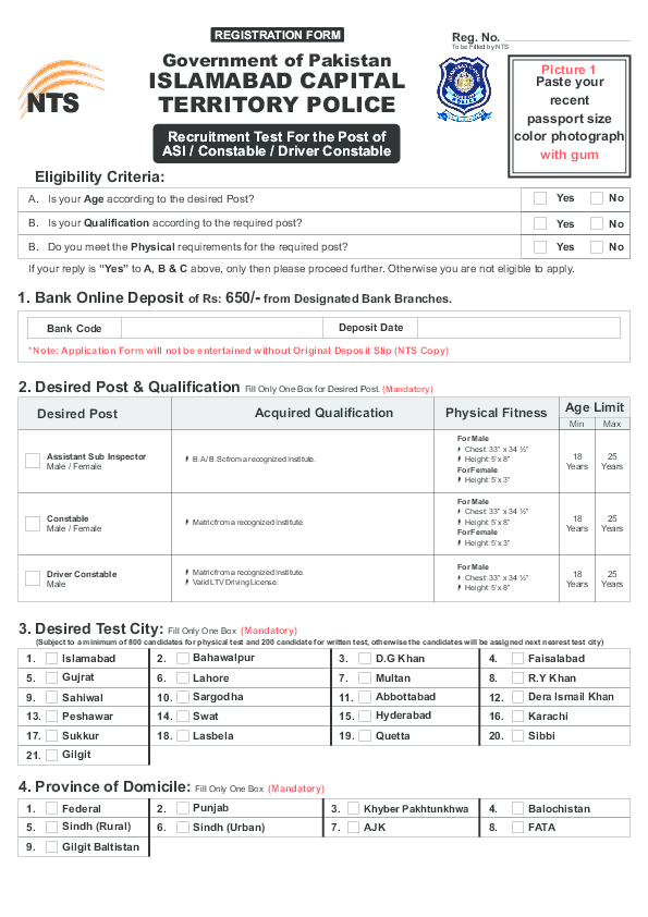 (PDF) Eligibility Criteria Recruitment Test For the Post of ASI