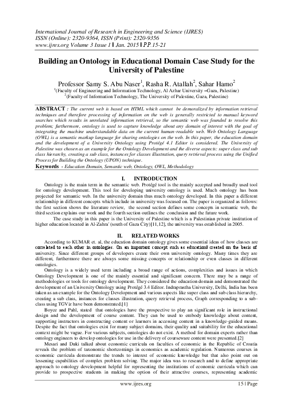 (PDF) Building an Ontology in Educational Domain Case Study for the ...