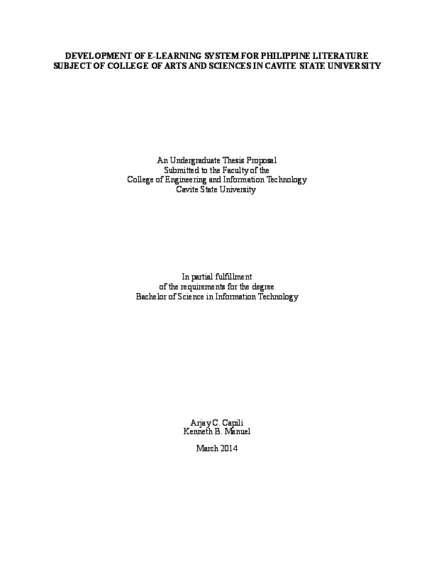 e learning system thesis paper cover thumbnail