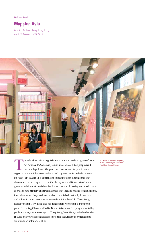 (PDF) Mapping Asia (exhibition review)