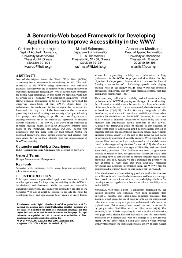 (PDF) A Semantic-web based framework for developing applications to ...