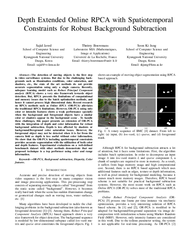 Depth Extended Online RPCA with Spatiotemporal Constraints for Robust ...