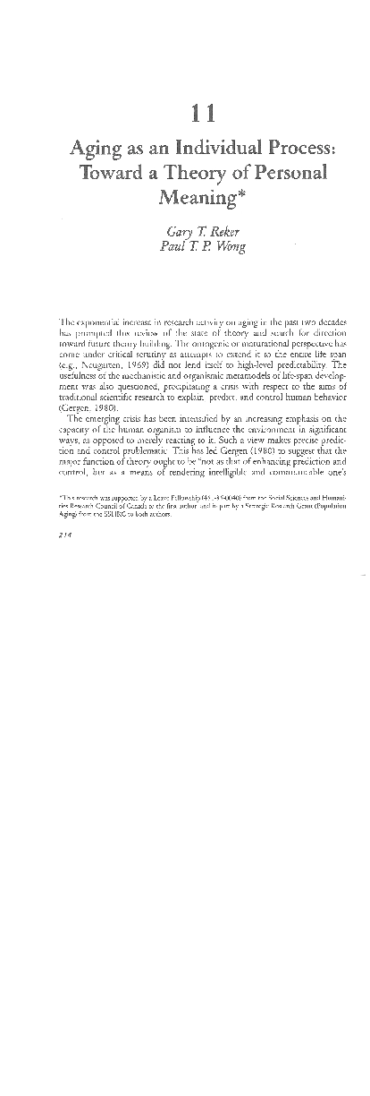 Elderly interview paper picture