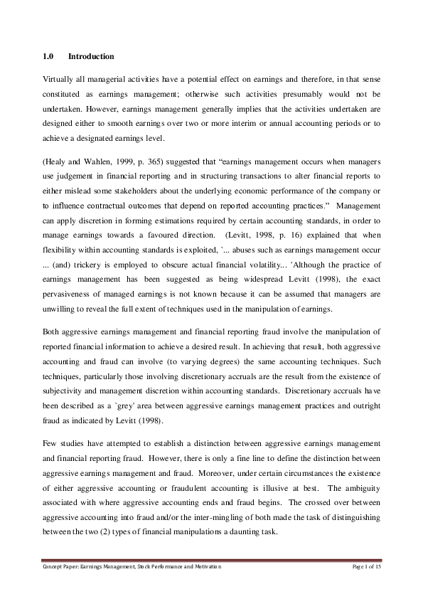 Earning management practices image