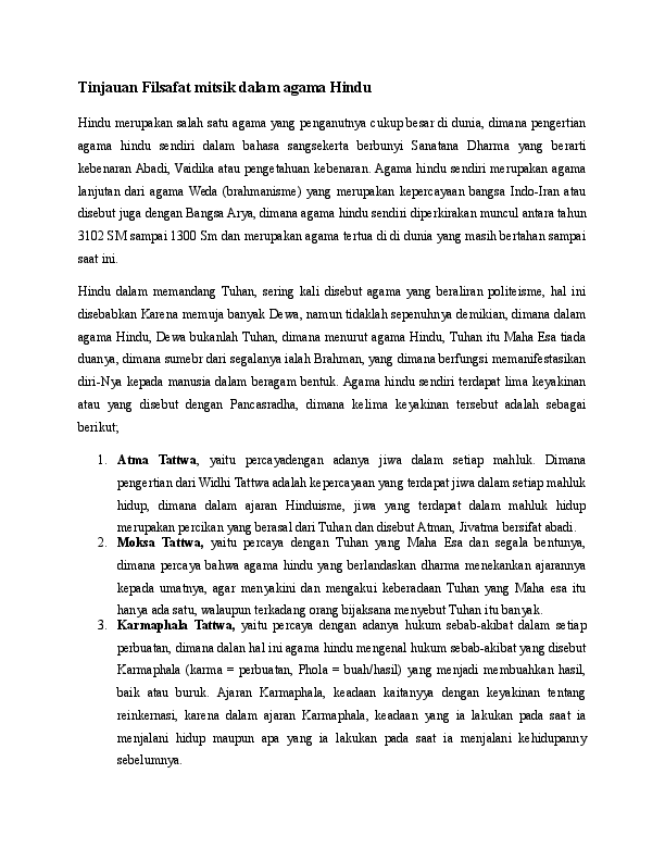 Doc Mistik Dalam Agama Hindu Juniart Bramanata Academia Edu
