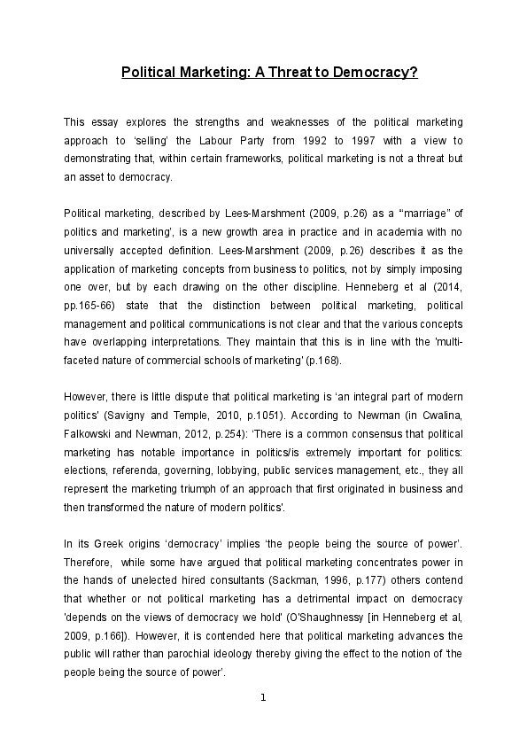 Political marketing essay picture