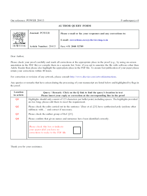 (PDF) AUTHOR QUERY FORM A high selectivity quaternized polysulfone ...