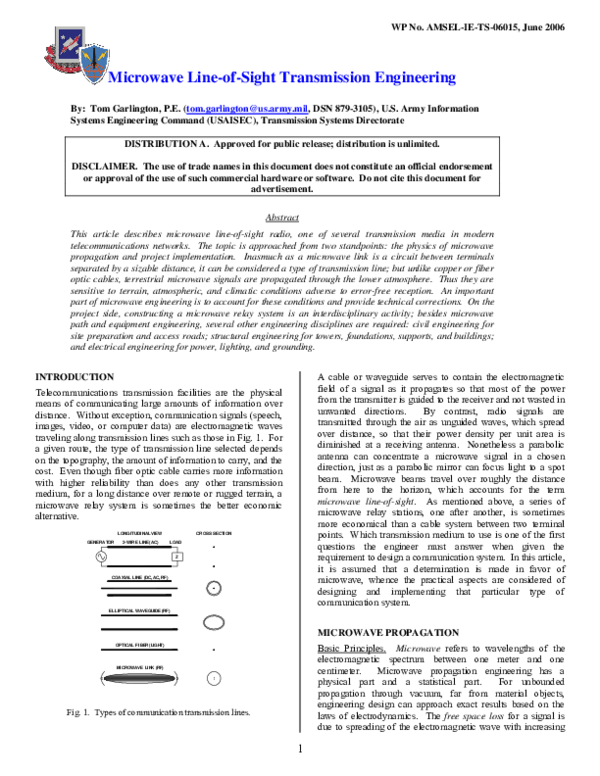 Microwave Transmission Basics Pdf – BestMicrowave