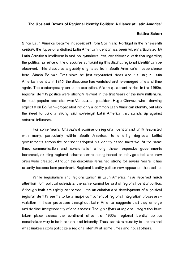 Regional identities in the colonial era image