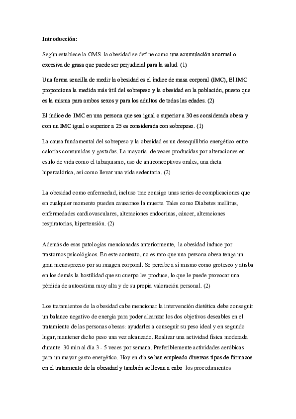 Sobrepeso y obesidad justificacion