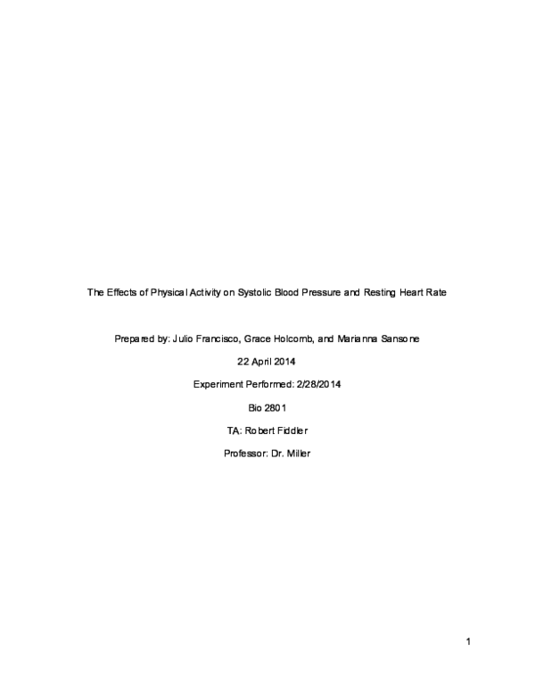 (PDF) Effects of Physical Activity on Systolic Blood Pressure and ...