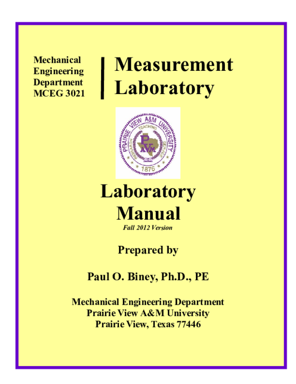 (DOC) Laboratory Manual Fall 2012 Version Solo Zampa Academia.edu