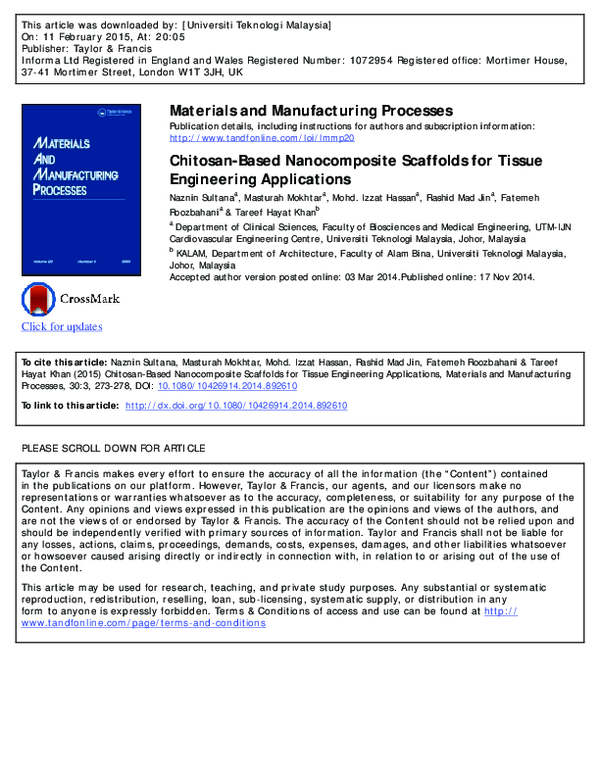 (PDF) Chitosan-Based Nanocomposite Scaffolds for Tissue Engineering ...