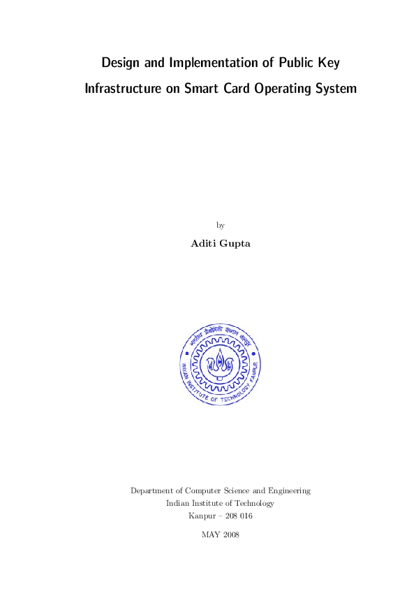 (PDF) Design and Implementation of Public Key Infrastructure on Smart ...