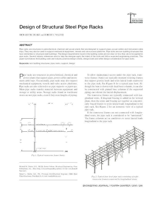 (PDF) DesignofStructuralSteelPipeRacks Radhesh Prabhakar
