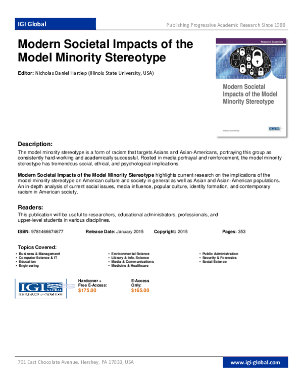 Origin of model minority picture