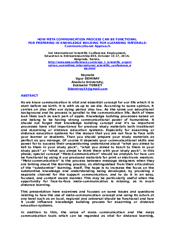 (DOC) HOW META COMMUNICATION PROCESS CAN BE FUNCTIONAL FOR PREPARING IN