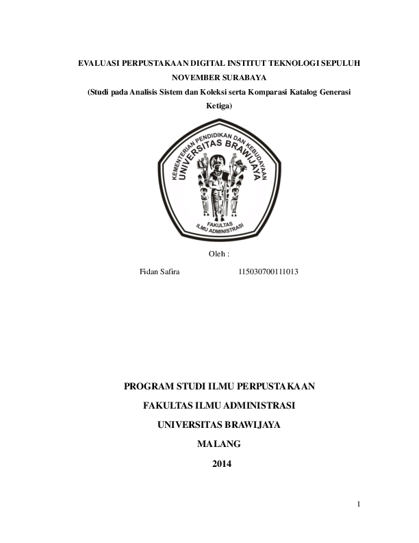 Perpustakaan Digital ITS Katalog Generasi Ketiga fidan Perpustakaan Digital ITS Katalog Generasi Ketiga fidan