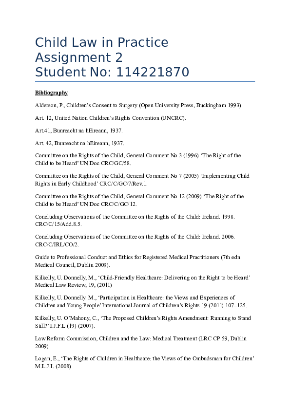 (DOC) The Implementation of Art.12 of the UNCRC (right of the child to ...