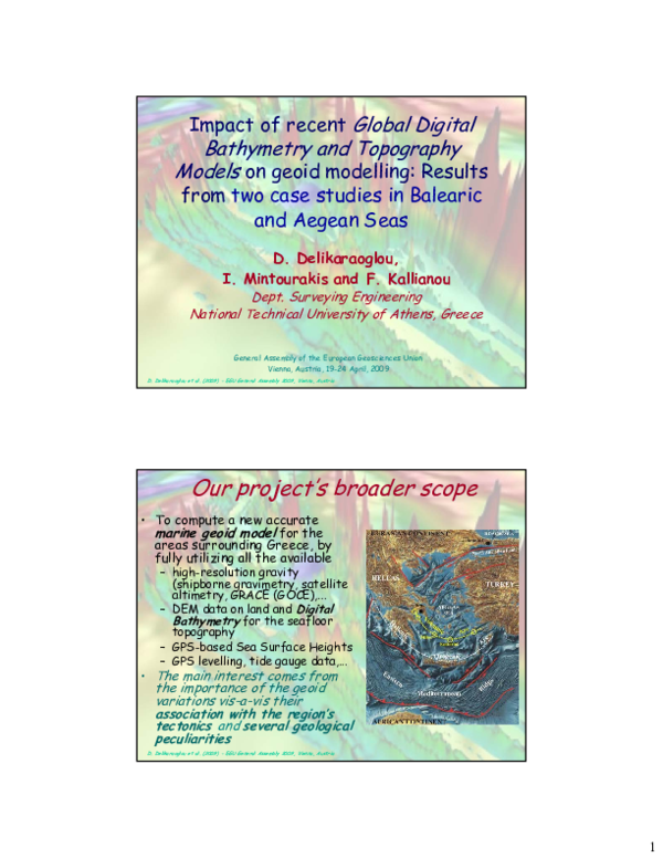 Pdf Impact Of Recent Global Digital Bathymetry And Topography