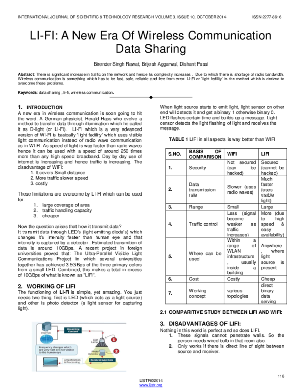 (PDF) LI-FI: A New Era Of Wireless Communication Data Sharing