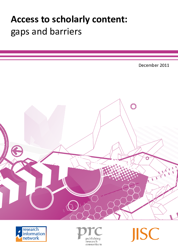 Access to scholarly content: gaps and barriers