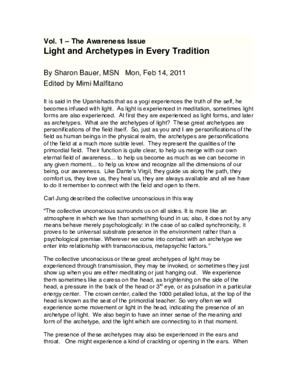 (PDF) Light and Archetypes
