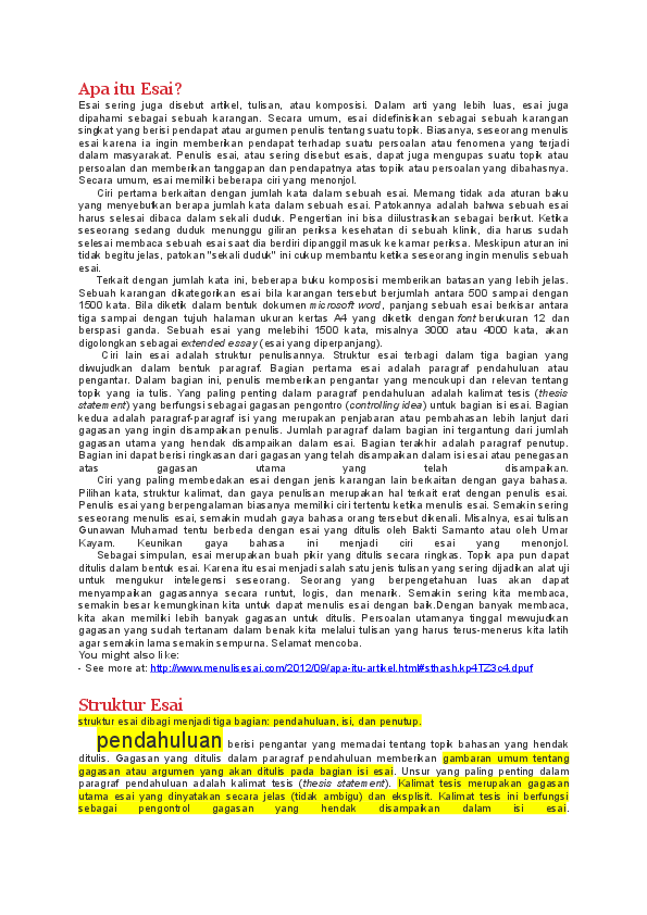 Contoh essay image
