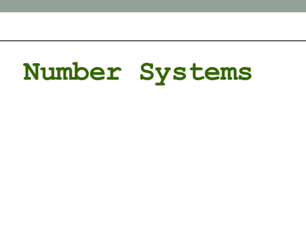 (PPT) Lecture 3 (Number system)