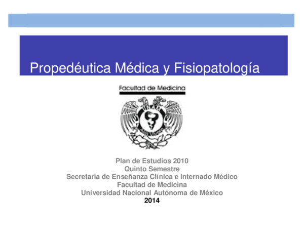 (PDF) Propedéutica Médica y Fisiopatología