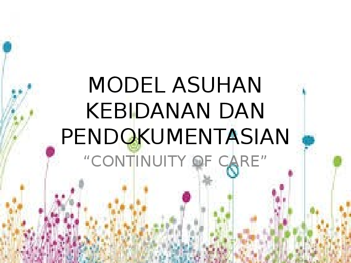 (PPT) Continuity of care