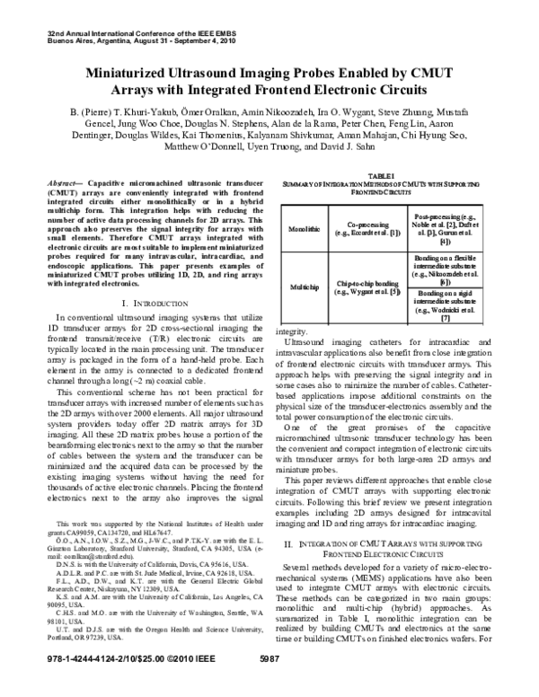 (PDF) Miniaturized ultrasound imaging probes enabled by CMUT arrays ...