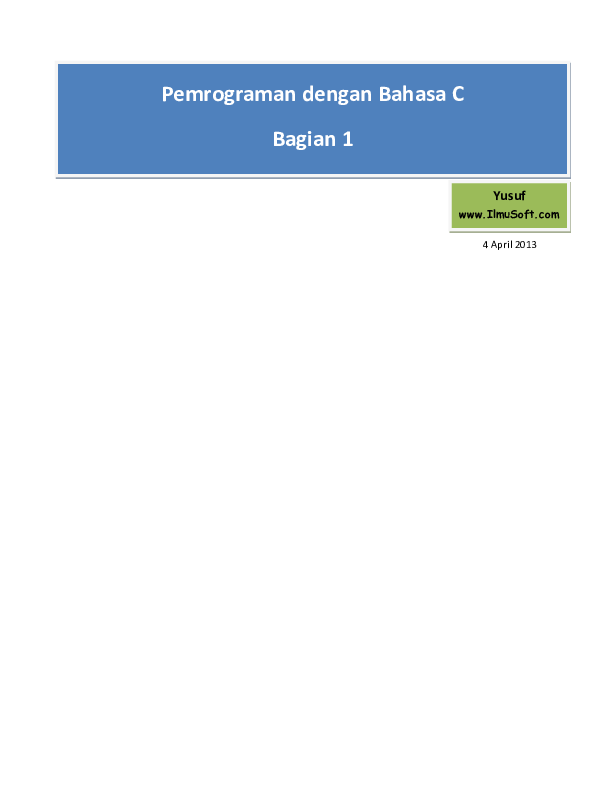 (PDF) Laporan Praktikum Dasar Pemrograman Bahasa C | Dwi Sukma Aji ...