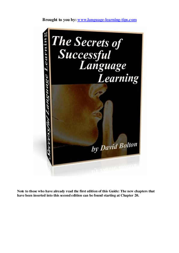 (PDF) The Secrets of Successful Language Learning