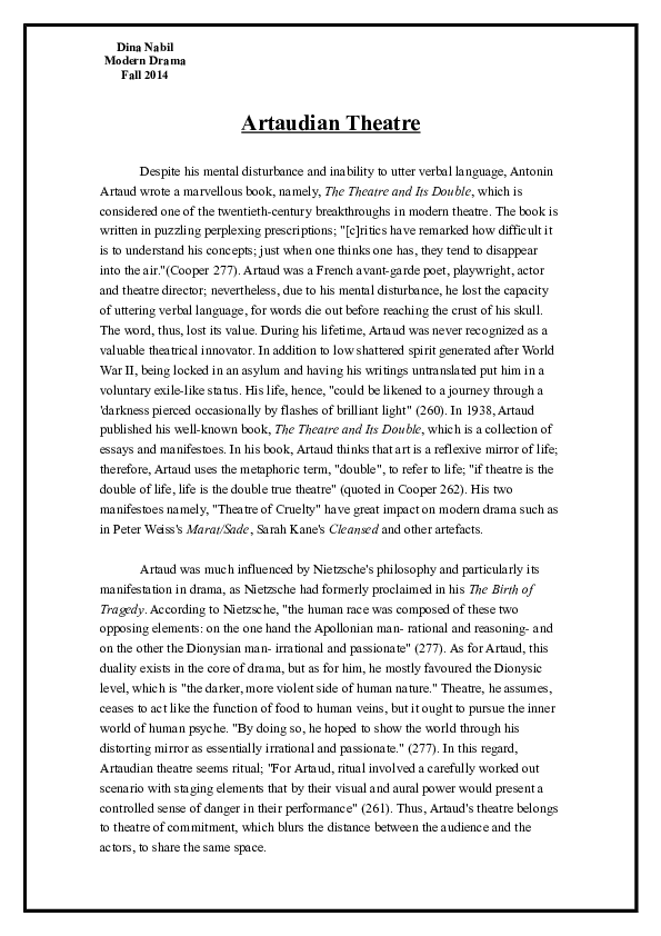 (DOC) The Artaudian Theatre