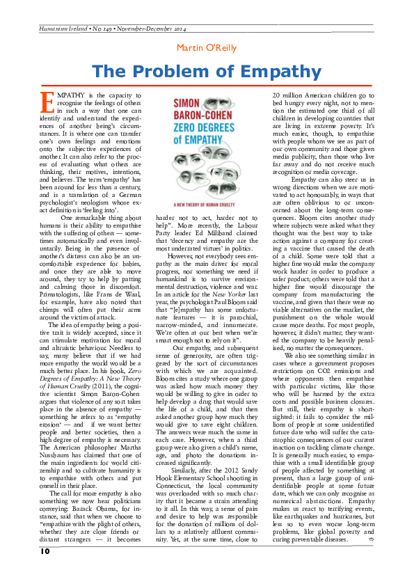 (PDF) The Problem with Empathy