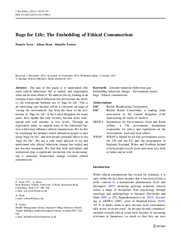(PDF) DOI 10.1007/s1055101319002 Bags for Life The Embedding of